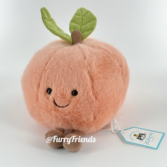 Amazon.com: Jellycat Amuseables Peach Fruit Food Plush  NWT Jellycat 2024 New Amuseable Peach